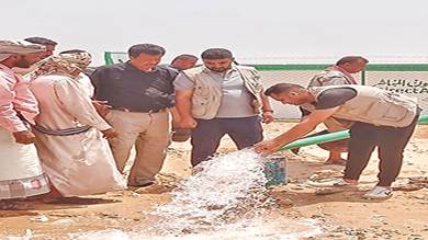 افتتاح وحدة ضخ مشروع مياه الخبية بئر علي برضوم